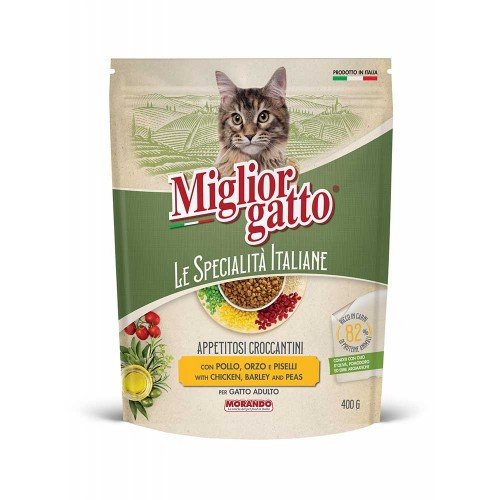 Morando - Migliorgatto Spec. Ιταλικό Κροκόδειλο 400γρ Κοτόπουλο Κριθάρι, 360 τεμάχια (παλέτα) Morando - Migliorgatto Spec. Ιταλικό Κροκόδειλο 400γρ Κοτόπουλο Κριθάρι, 360 τεμάχια (παλέτα)