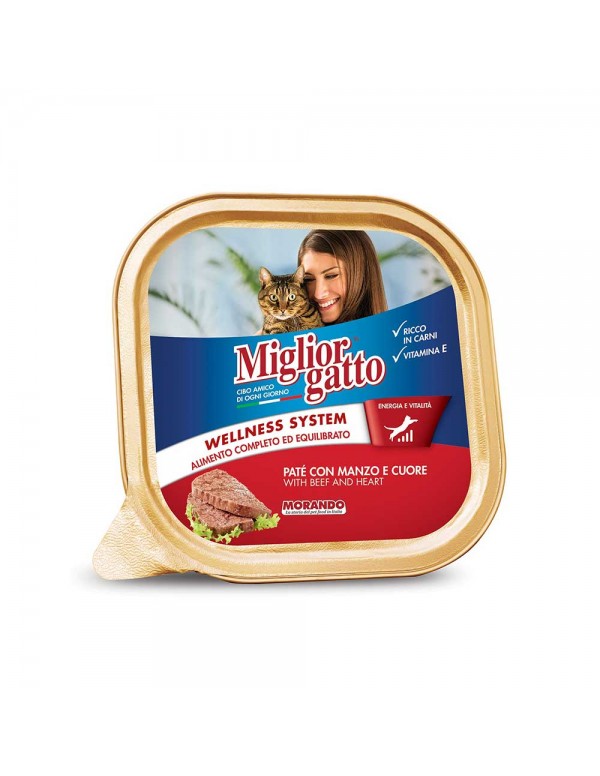 Morando - Δίσκος Migliorgatto 100γρ Καρδιά Μοσχαριού, 3840 τεμάχια (παλέτα)