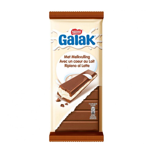 Galak - Μπάρα Σοκολάτας 100γρ Γεμιστή με Γάλα, 6118τμχ (παλέτα)