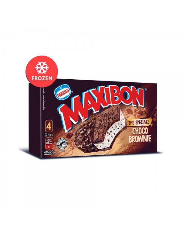 Maxibon - Μπισκότα με Σοκολάτα Brownie 4 τεμάχια x58γρ, 1344τμχ (παλέτα)