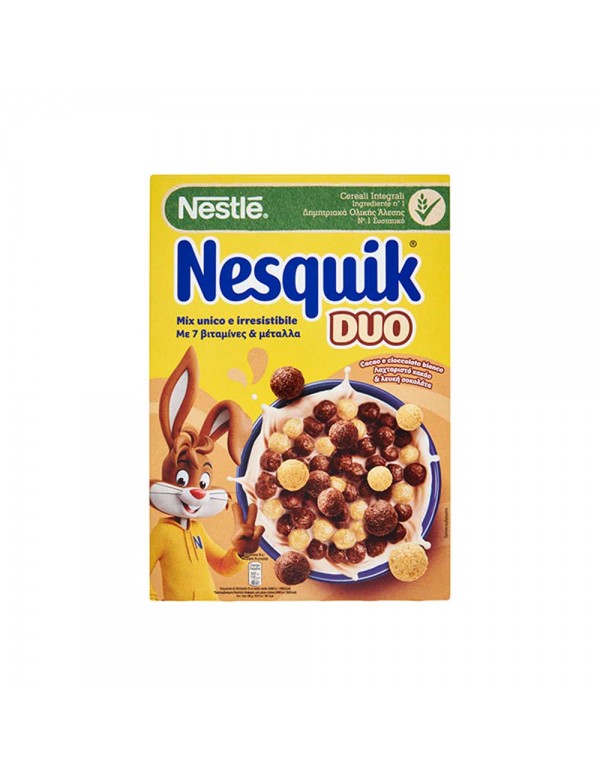 Nesquik - Δημητριακά Duo 325gr Κακάο & Λευκή Σοκολάτα, 336 τεμάχια (παλέτα)