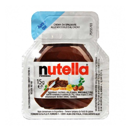 Nutella - Δίσκος μονής μερίδας 15g 120τμχ, 23040τμχ (παλέτα)