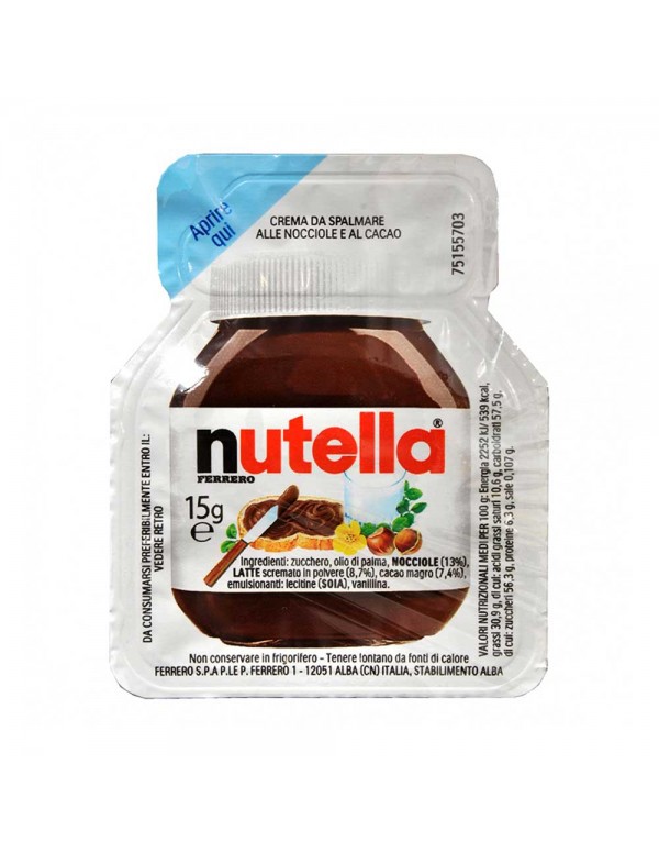 Nutella - Δίσκος μονής μερίδας 15g 120τμχ, 23040τμχ (παλέτα)