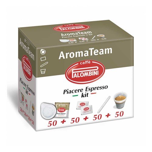Palombini - Caffè Aroma Team 50 κάψουλες + πλήρες κιτ, 130 τεμάχια (παλέτα)