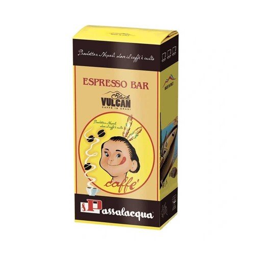 Passalacqua - Κόκκοι καφέ 500γρ Μαύρος Vulcan, 600 τεμάχια (παλέτα)