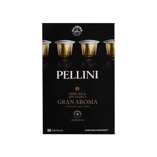 Pellini - 30 Caps 165gr Gran Aroma Comp. Nespresso, 1200 τμχ (παλέτα)