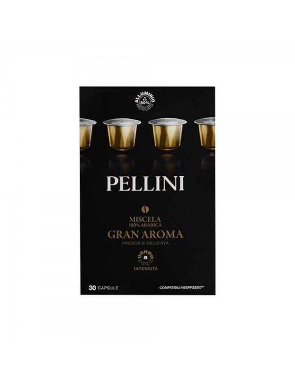Pellini - 30 Caps 165gr Gran Aroma Comp. Nespresso, 1200 τμχ (παλέτα)