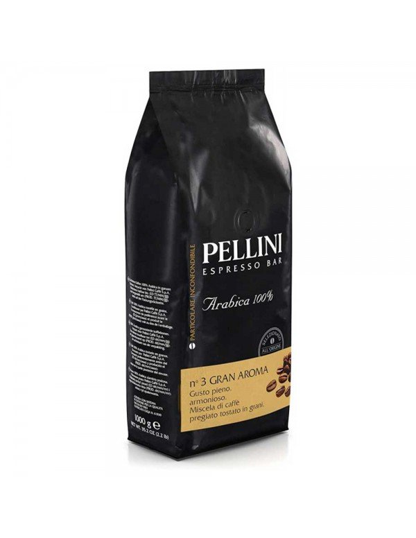 Pellini - Κόκκοι καφέ 1000γρ Νο. 3 Gran Aroma, 432 τεμάχια (παλέτα)
