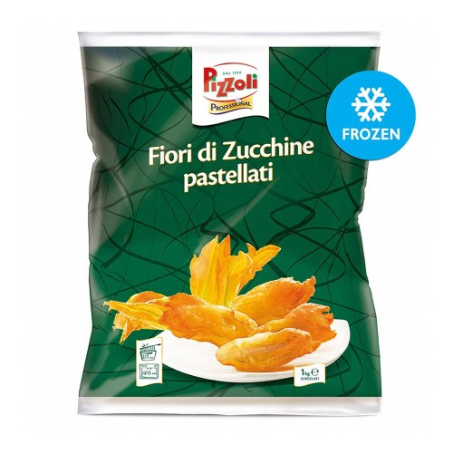 Pizzoli - Επαγγελματική συσκευασία 1kg Battered Courgette Flowers, 360 τμχ (παλέτα)