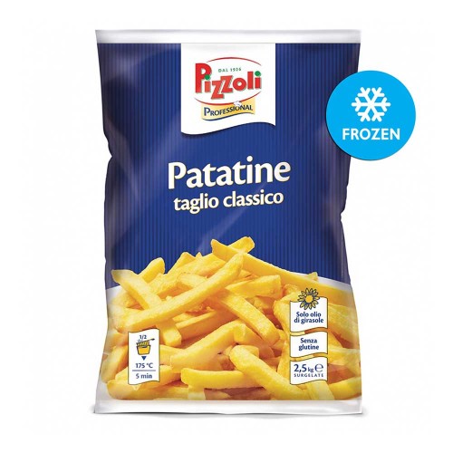 Pizzoli - Επαγγελματική συσκευασία Πατάτες 2,5kg Κλασική Κοπή, 288τμχ (παλέτα)