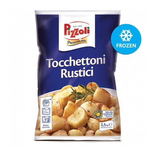 Pizzoli - Επαγγελματικές Πατάτες 2,5 κιλά Rustic Tocchettoni, 324 τμχ (παλέτα)