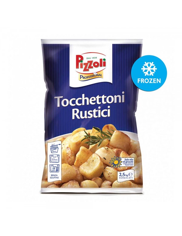 Pizzoli - Επαγγελματικές Πατάτες 2,5 κιλά Rustic Tocchettoni, 324 τμχ (παλέτα)