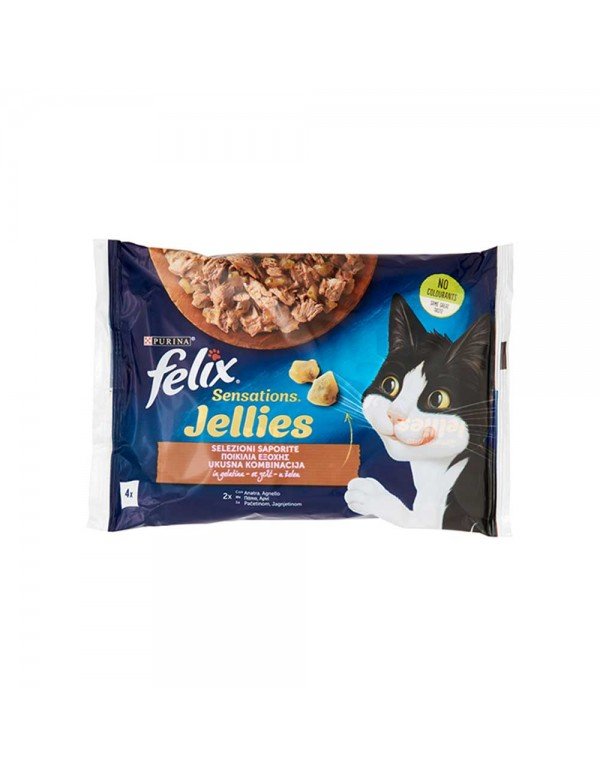 Felix - Ζελέ Sensations 4x85gr Αρνί & Πάπια, 1008 τεμάχια (παλέτα)
