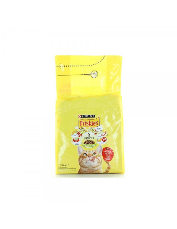 Friskies - Γάτα 1,5kg Μοσχάρι Κοτόπουλο Λαχανικά, 240 τεμάχια (παλέτα)