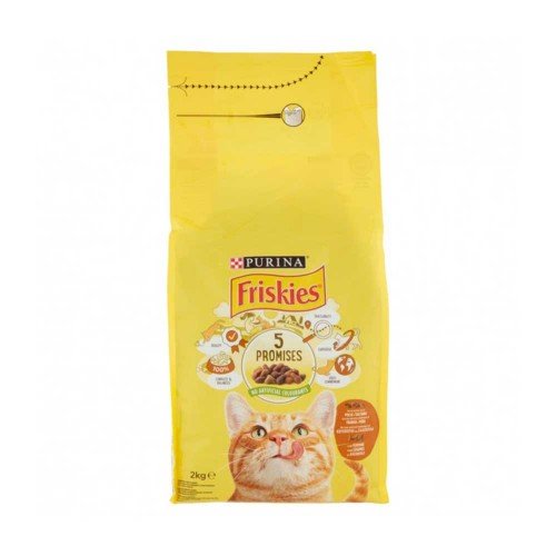 Friskies - Γάτα 2kg Ενήλικη Κοτόπουλο Γαλοπούλα Λαχανικά, 192 τεμάχια (παλέτα)
