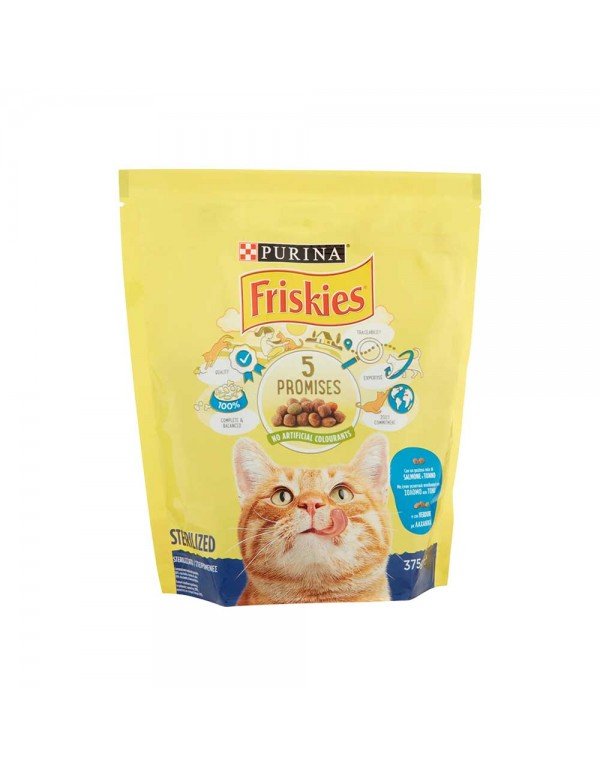 Friskies - Cat 375gr Αποστειρωμένοι Τόνοι Σολομοί Λαχανικών, 480 τεμάχια (παλέτα)