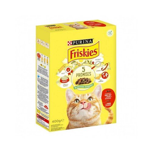 Friskies - Γάτα 400γρ Μοσχάρι Κοτόπουλο Λαχανικά, 800 τεμάχια (παλέτα)