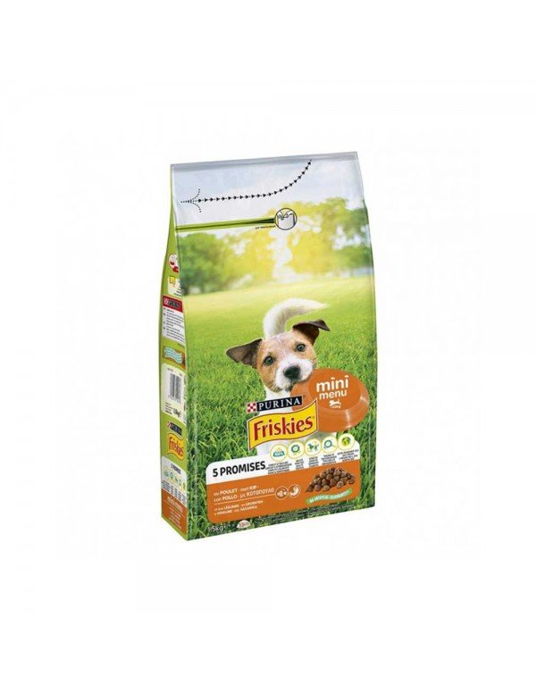 Friskies - Μίνι Μενού για Σκύλους 1,5kg Κοτόπουλο Γαλοπούλα Λαχανικά, 240 τεμάχια (παλέτα)