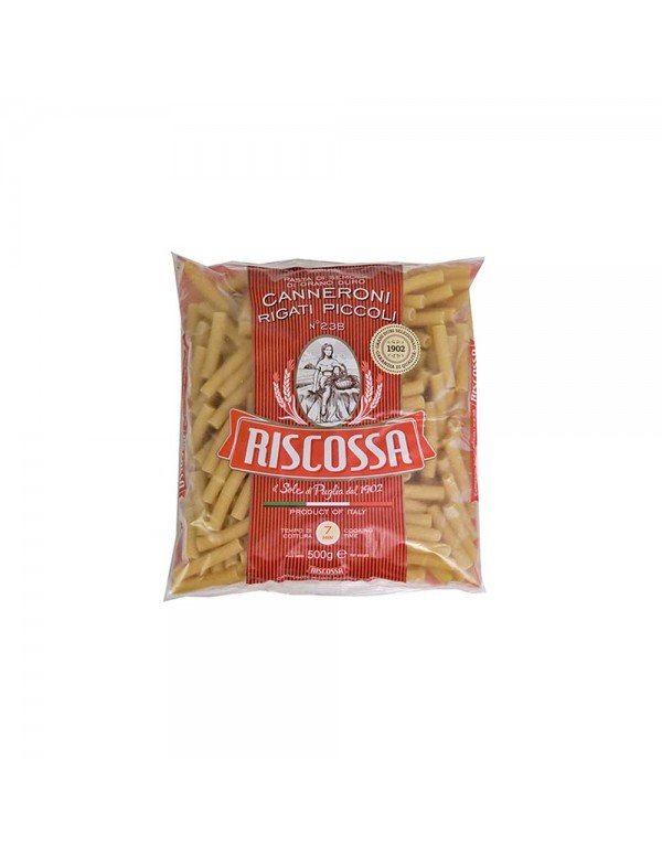 Riscossa - Pasta N°023B Canneroni Rigati Piccoli 500gr, 1152τμχ (παλέτα)