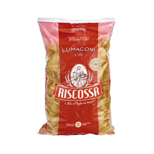 Riscossa - Ζυμαρικά Αρ. 036 Lumaconi 500γρ, 480 τεμάχια (παλέτα)