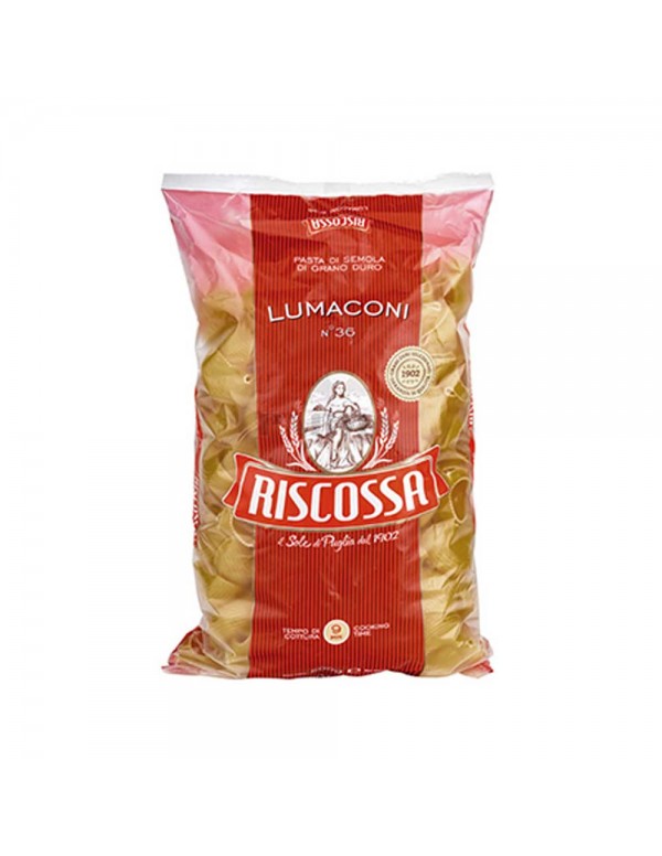 Riscossa - Ζυμαρικά Αρ. 036 Lumaconi 500γρ, 480 τεμάχια (παλέτα)