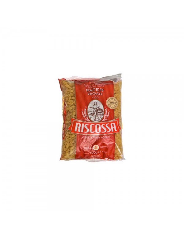 Riscossa - Ζυμαρικά Νο. 063 Pater Rigati 500gr, 1152 τεμάχια (παλέτα)