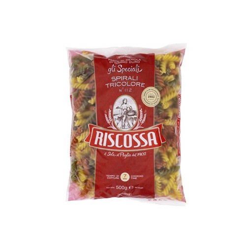 Riscossa - Pasta N°112 Spirali Tricolore 500gr, 840τμχ (παλέτα)