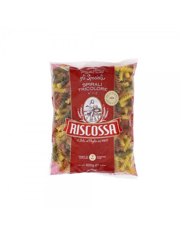 Riscossa - Pasta N°112 Spirali Tricolore 500gr, 840τμχ (παλέτα)