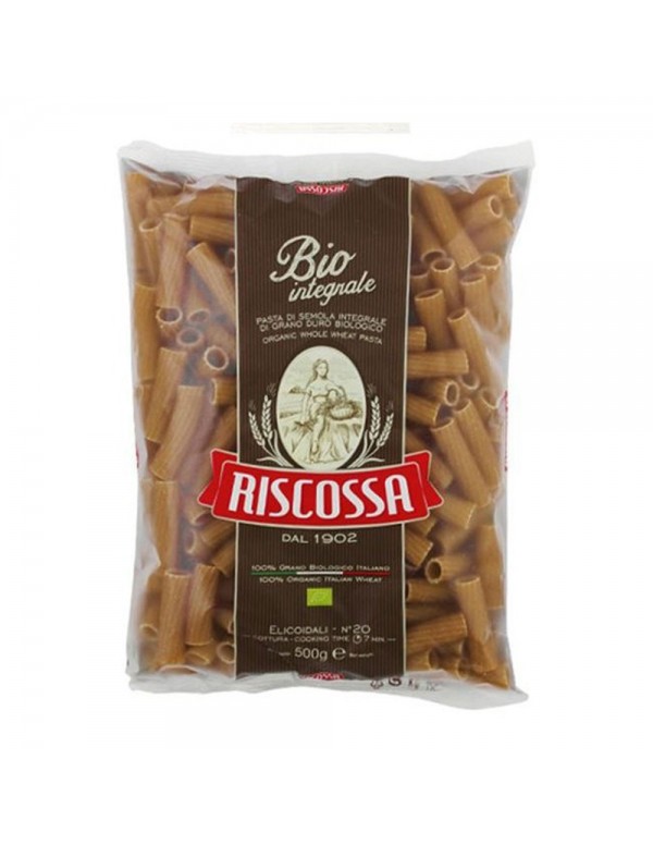 Riscossa - Ζυμαρικά ολικής άλεσης N°020 Elicoidali Bio 500gr, 2000τμχ (παλέτα)