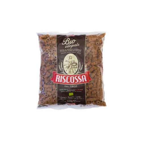 Riscossa - Ζυμαρικά Ολικής Άλεσης Αρ. 061 Ditali Rigati Bio 500gr, 1152 τεμάχια (παλέτα)