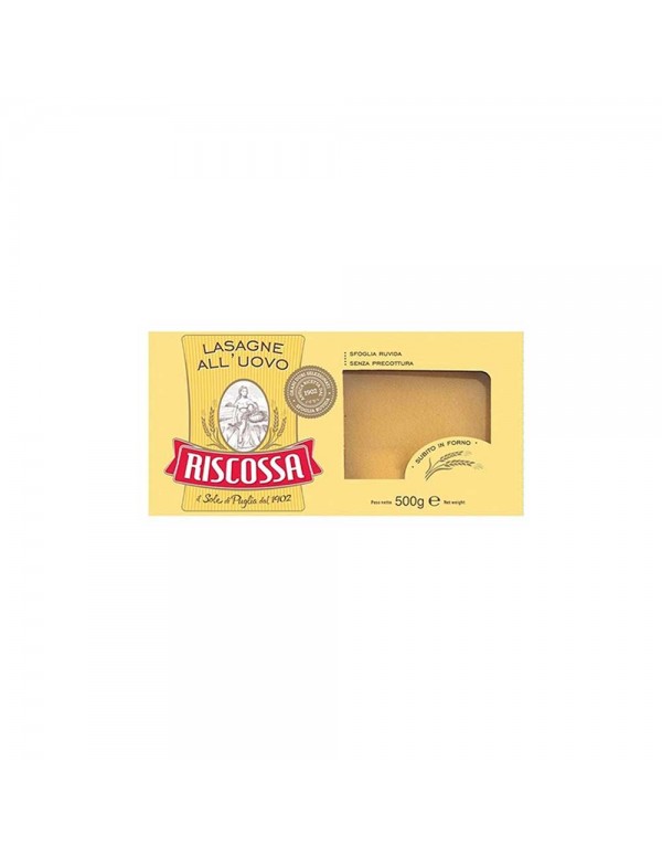 Riscossa - Λαζάνια αυγών σπεσιαλιτέ 500gr, 1152 τμχ (παλέτα)