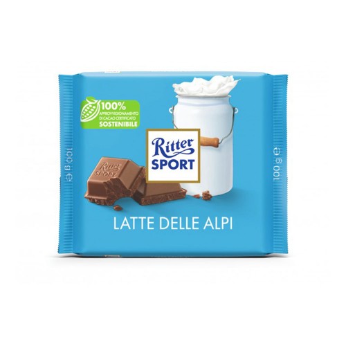 Ritter Sport - Γάλα Άλπεων 100gr, 4800τμχ (παλέτα)