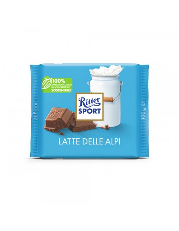 Ritter Sport - Γάλα Άλπεων 100gr, 4800τμχ (παλέτα)
