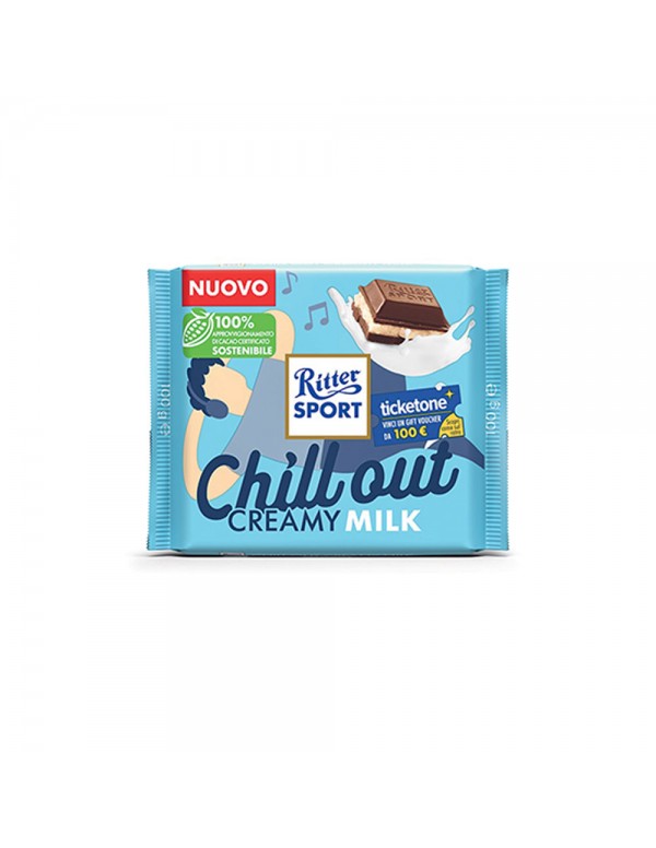 Ritter Sport - Κρεμώδες Γάλα 100γρ, 4800τμχ (παλέτα)
