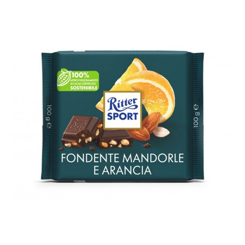 Ritter Sport - 100gr Σκούρο Αμύγδαλο και Πορτοκαλί, 4800τμχ (παλέτα)