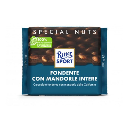 Ritter Sport - 100gr Σκούρα Ολόκληρα Αμύγδαλα, 4400τμχ (παλέτα)