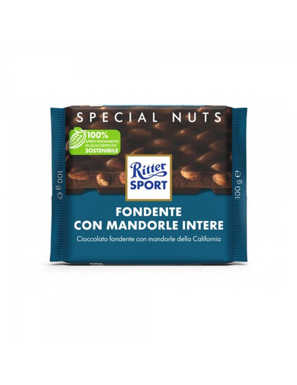 Ritter Sport - 100gr Σκούρα Ολόκληρα Αμύγδαλα, 4400τμχ (παλέτα)