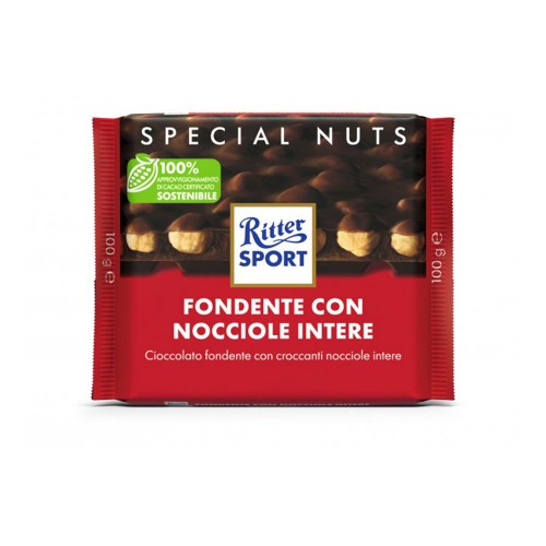 Ritter Sport - 100gr Σκούρο με Ολόκληρα Φουντούκια, 4000τμχ (παλέτα)