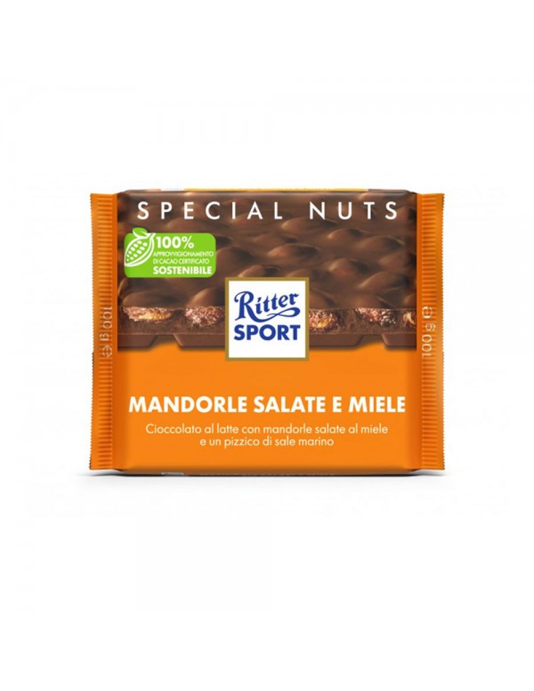 Ritter Sport - 100gr Αλατισμένα Αμύγδαλα και Μέλι, 4400τμχ (παλέτα)