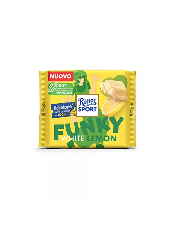Ritter Sport - 100gr Λευκή Λεμόνι, 4400τμχ (παλέτα)