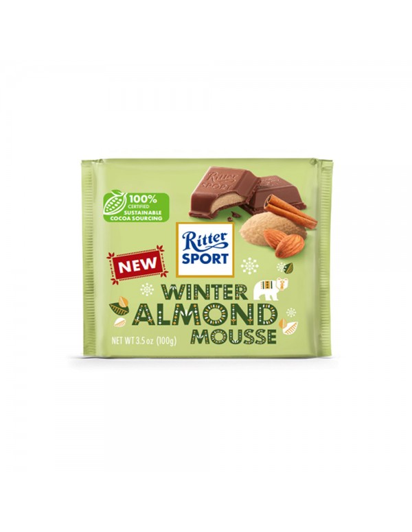 Ritter Sport - 100gr Μους Χειμερινού Αμυγδάλου, 4400τμχ (παλέτα)