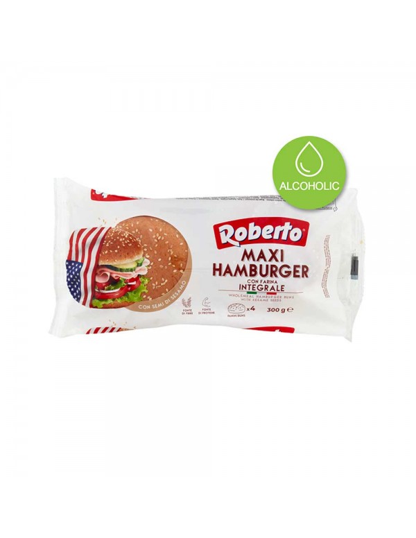Roberto - Maxi Hamburger 300γρ Ολικής Άλεσης (4 Ψωμάκια), 512 τεμάχια (παλέτα)