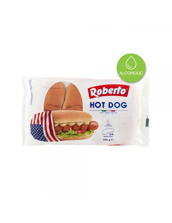 Roberto - Panini Hot Dog 250γρ (4 ψωμάκια), 600 τεμάχια (παλέτα)
