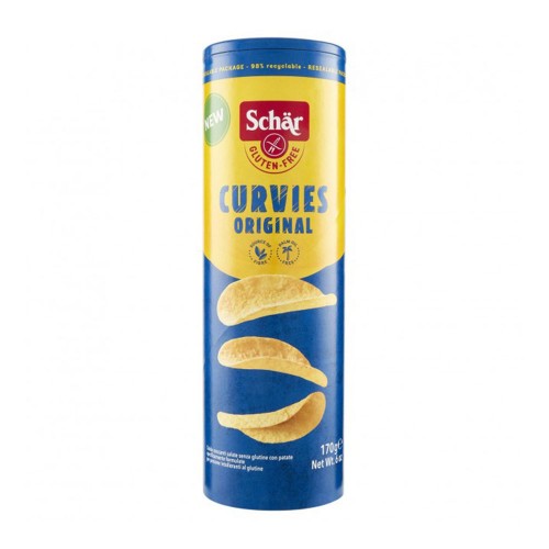 Schär - Τραγανά πατατάκια Curvies 170gr Original,  560τμχ (παλέτα)
