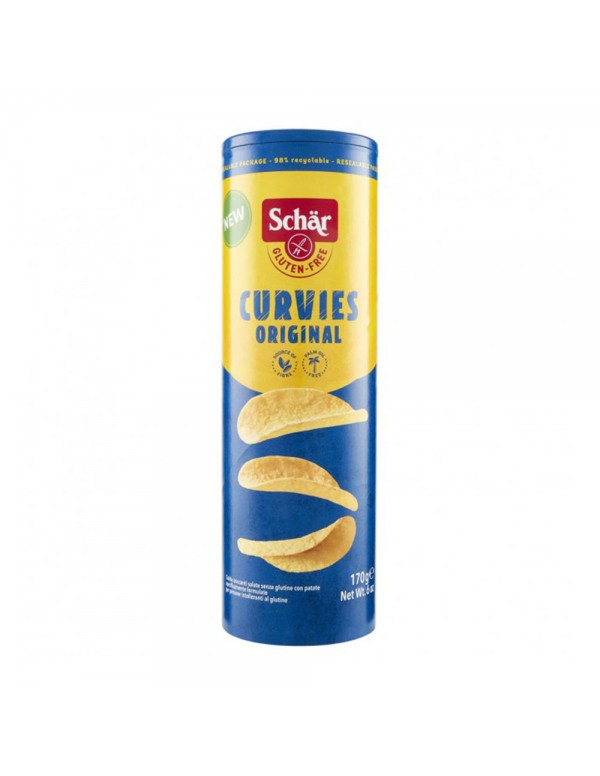 Schär - Τραγανά πατατάκια Curvies 170gr Original,  560τμχ (παλέτα)