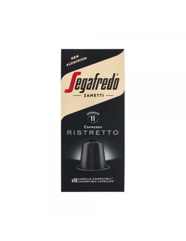 Segafredo - Espresso 51gr Ristretto 10 Nespresso Comp. Καπάκια, 3200 τμχ (παλέτα)