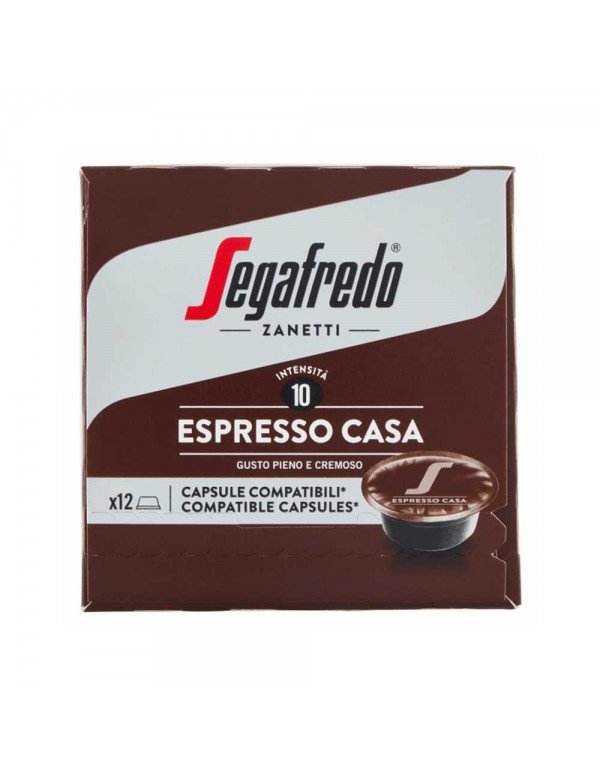 Segafredo - Espresso 75gr Casa 12 Caps. Comp. A Modo Mio, 1728 τμχ (παλέτα)