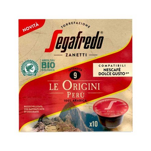 Segafredo - Εσπρέσο 75γρ "The Origins Peru" 10 Κάψουλες Dolce Gusto, 1014 τεμάχια (παλέτα)