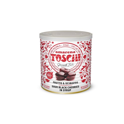 Gino Toschi - Φρούτα και Σιρόπι Μαύρο Κεράσι 1Kg, 720τμχ (παλέτα)