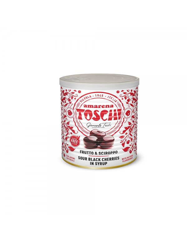 Gino Toschi - Φρούτα και Σιρόπι Μαύρο Κεράσι 1Kg, 720τμχ (παλέτα)